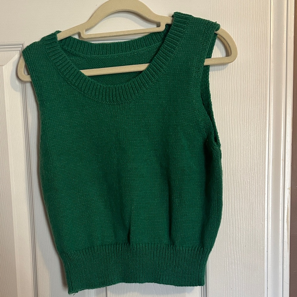 Green Sleeveless Women's Sweater